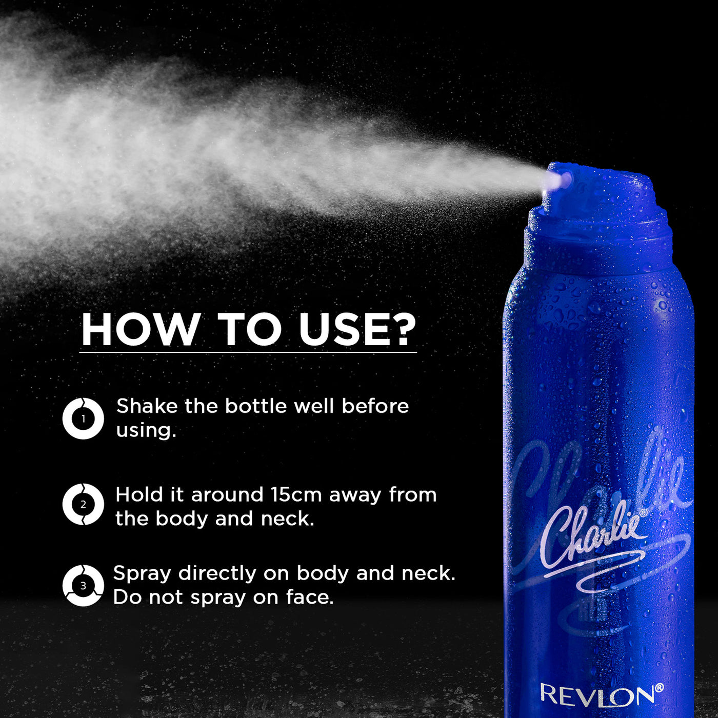 Buy Charlie Blue Perfumed Body Spray for Women Online - Revlon