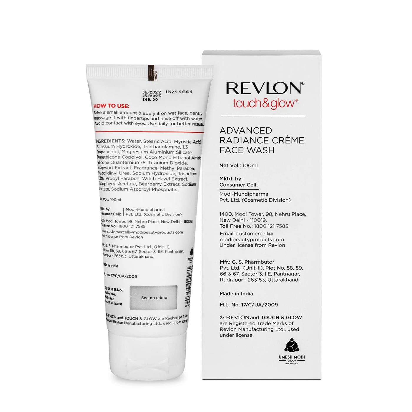 Revlon Touch & Glow Advanced Radiance Crème Face Wash