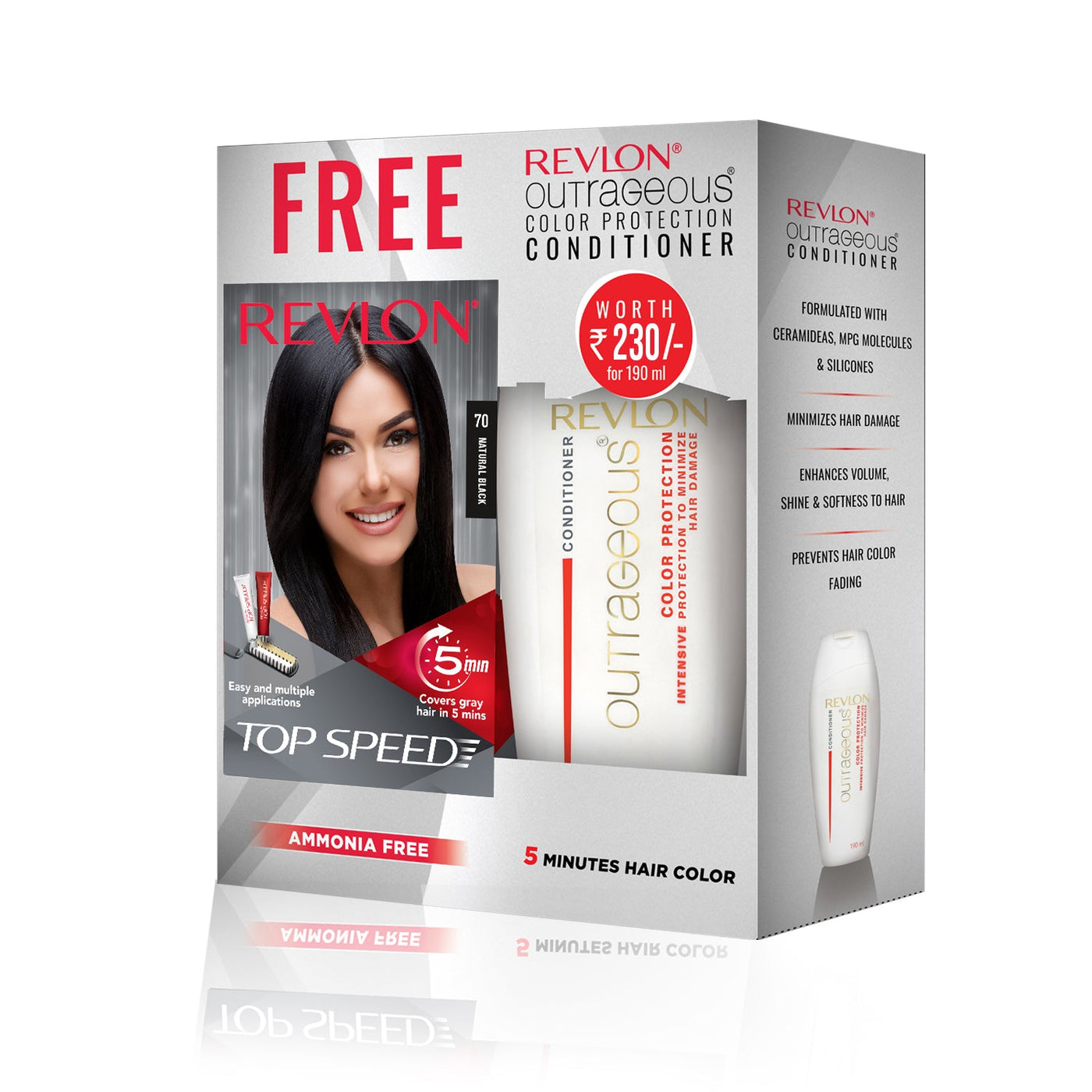 🎁 Revlon Top Speed Woman (with Outrageous Conditioner 190 ml) (Discount)