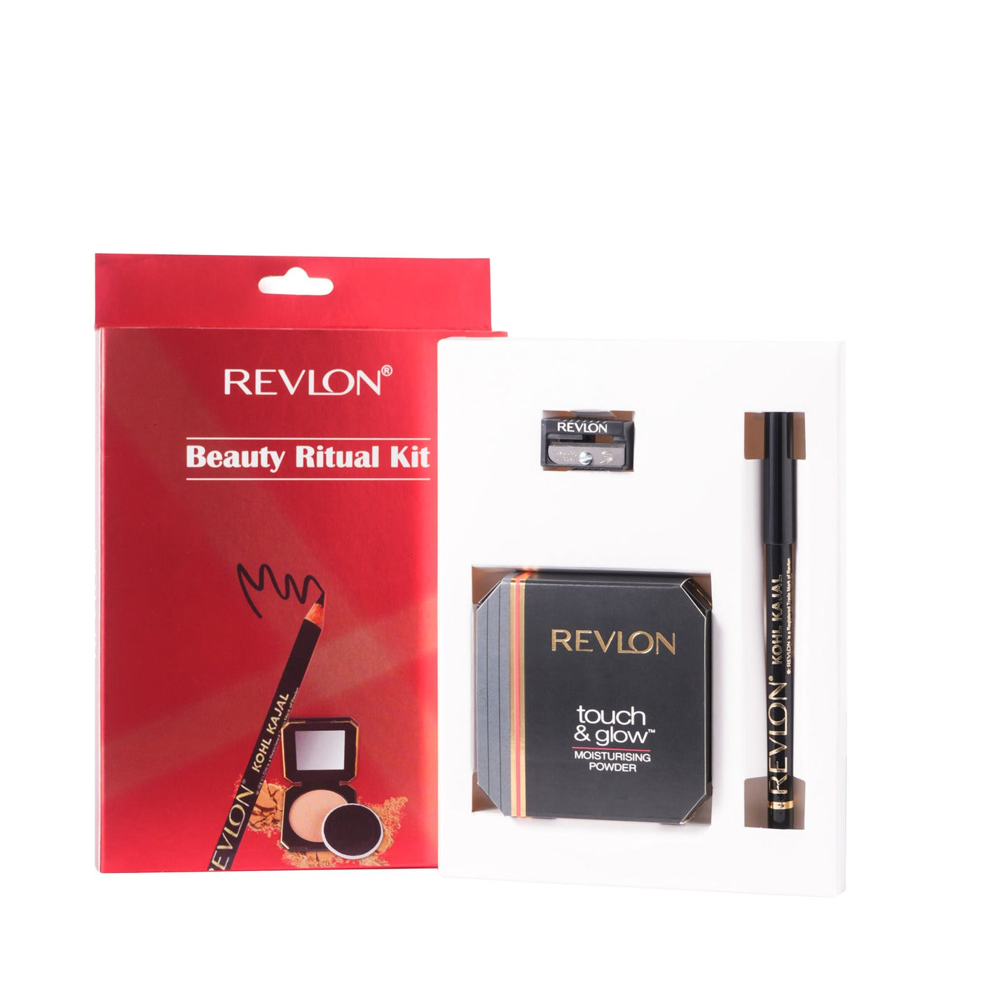 🎁 Beauty Ritual Kit 2A (Touch & Glow Moisturising Powder-Ivory Matte + Kohl Kajal) (Discount)