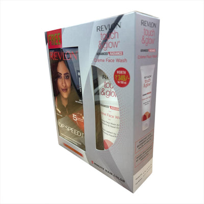 Top Speed Hair Color-Woman With Free Revlon Touch & Glow Advanced Radiance Cream Facewash