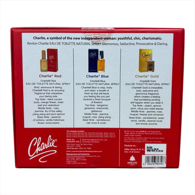 Revlon Charlie EDT Red, Gold, and Blue Combo Pack