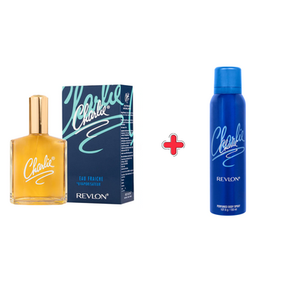 🎁 Revlon Charlie Blue EDT Perfume and Body Spray Combo Pack (Discount)