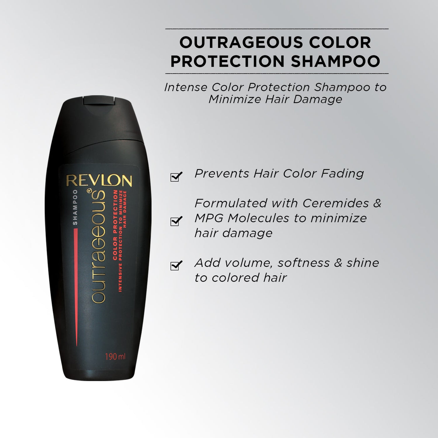 strukturelt Prøve skræmmende Outrageous Color Protection Shampoo - Color Safe Shampoo – Revlon India
