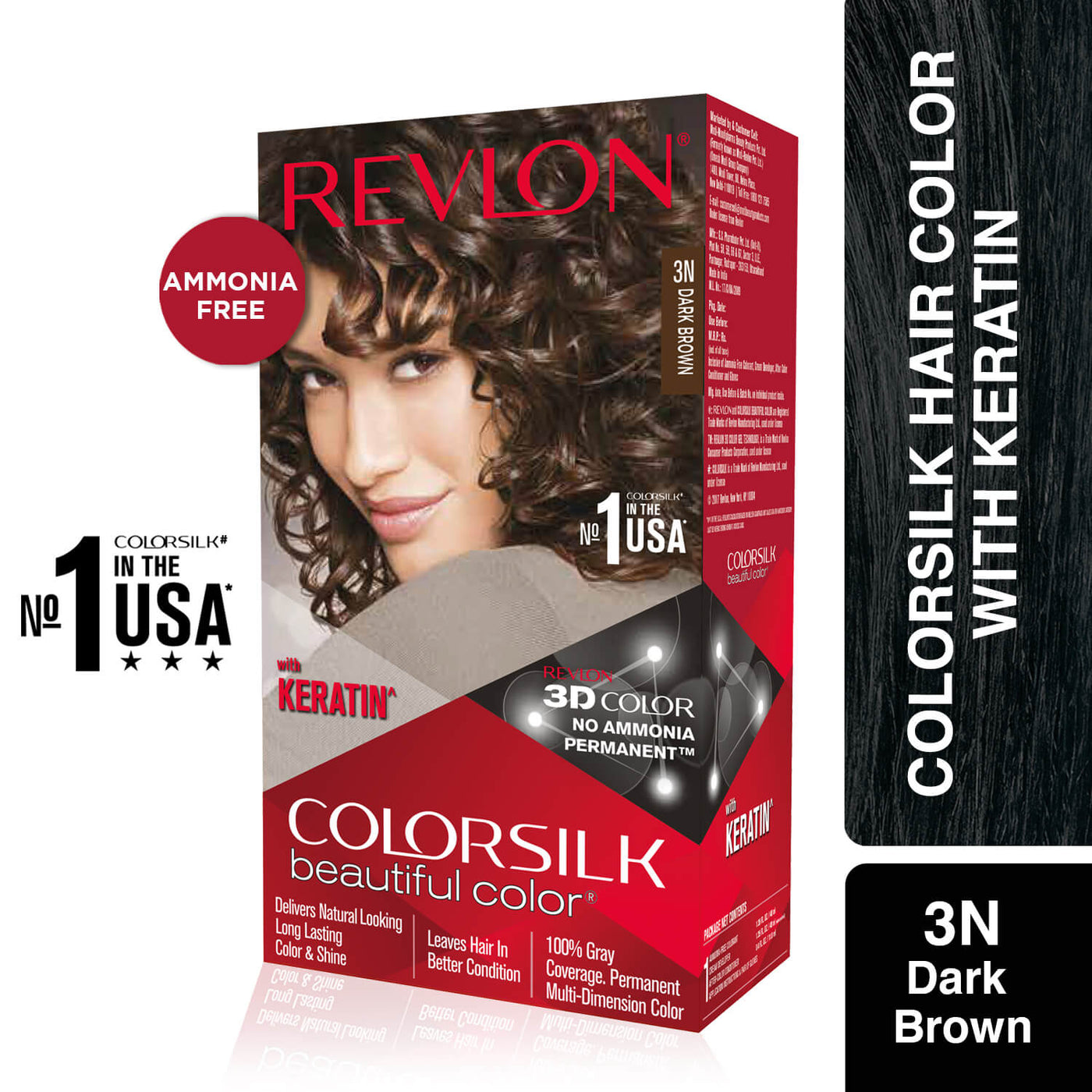 Revlon ColorSilk with Keratin (with Outrageous Shampoo 90 ml)
