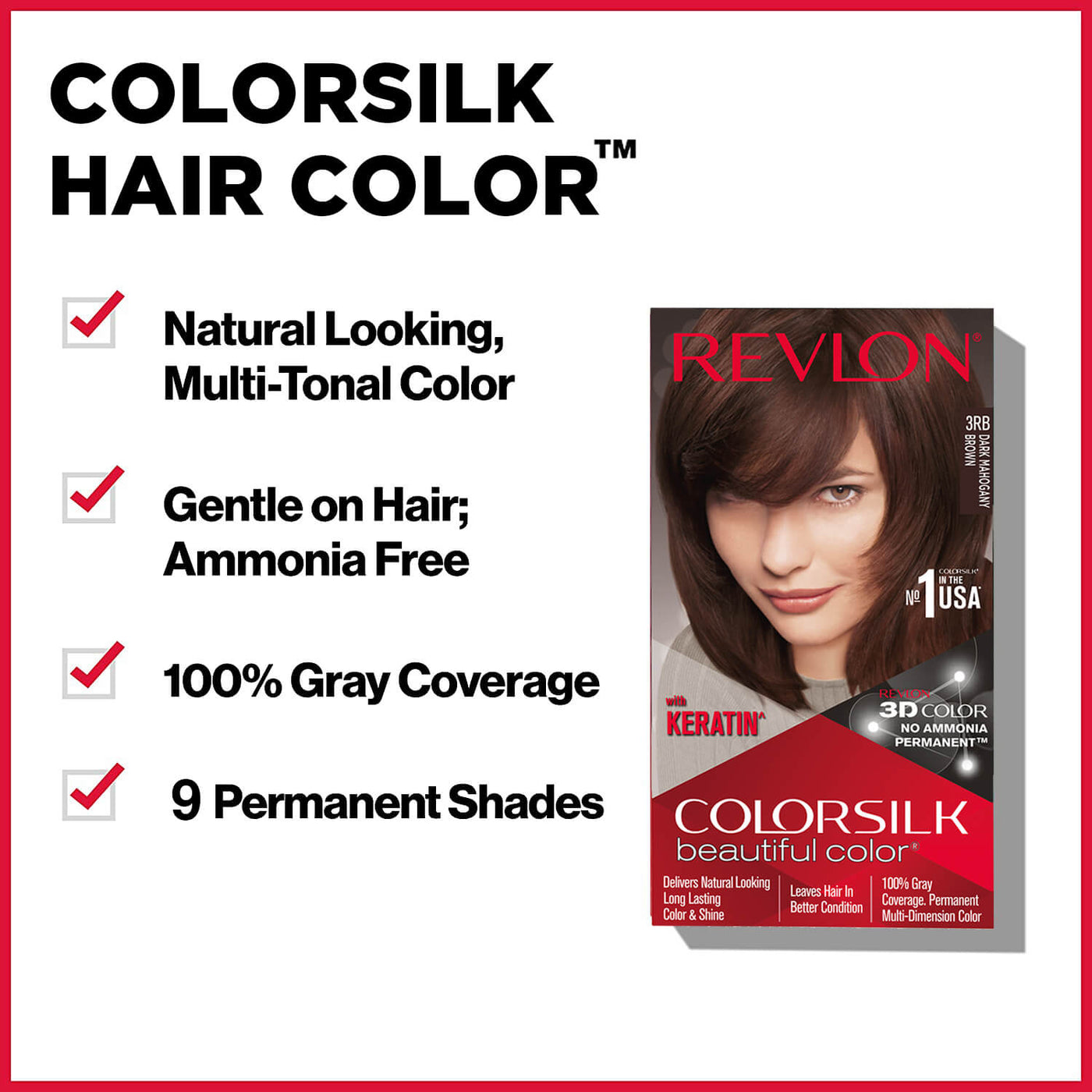 Revlon ColorSilk with Keratin (with Outrageous Shampoo 90 ml) - Special Offer