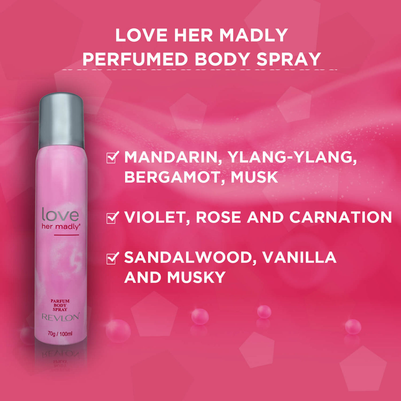 Revlon Customised Kit: Rendezvous Perfumed Body Spray for Lover Her Madly