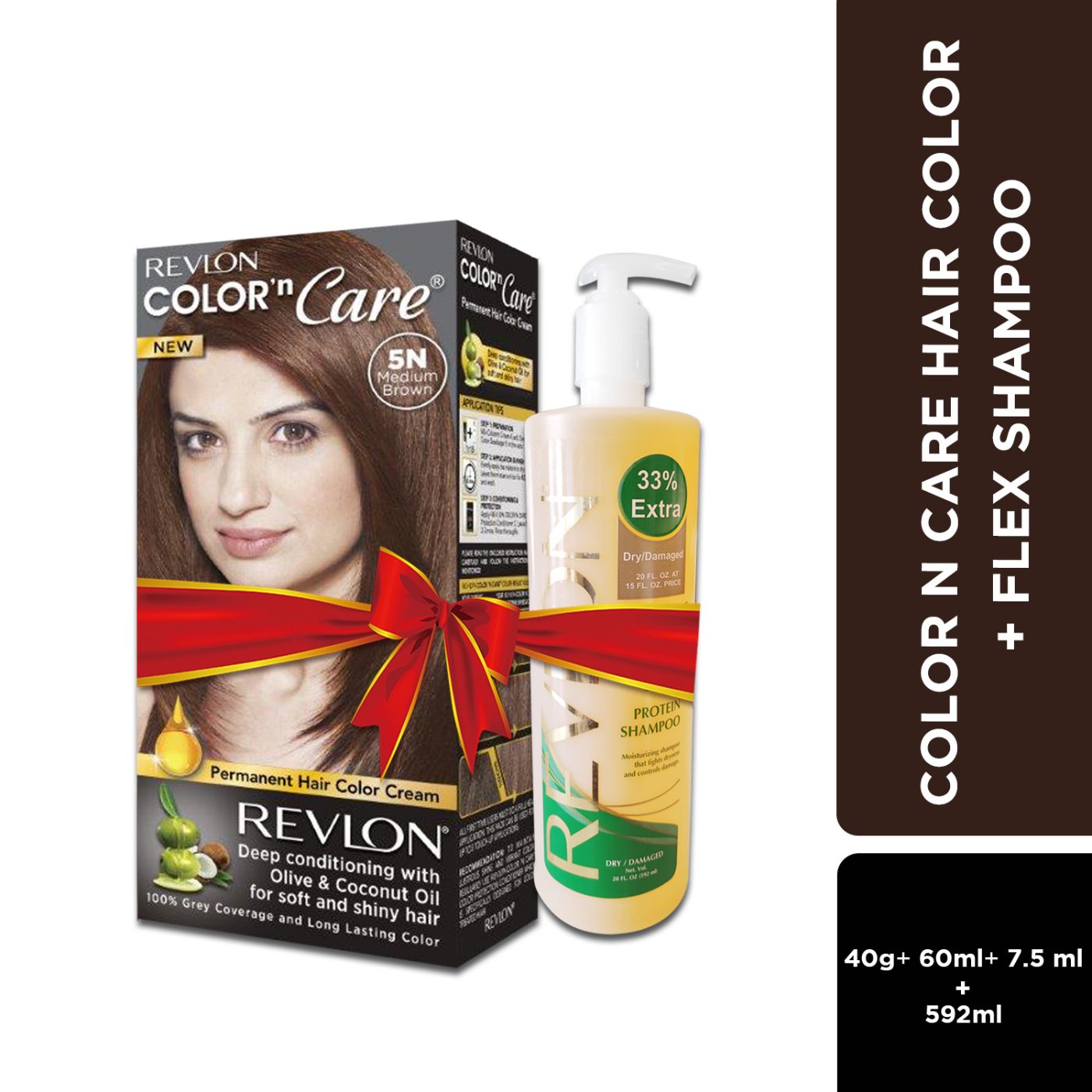Revlon Color N Care Hair Color + Flex Dry & Damaged Shampoo