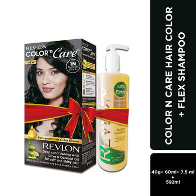 Revlon Color N Care Hair Color + Flex Dry & Damaged Shampoo