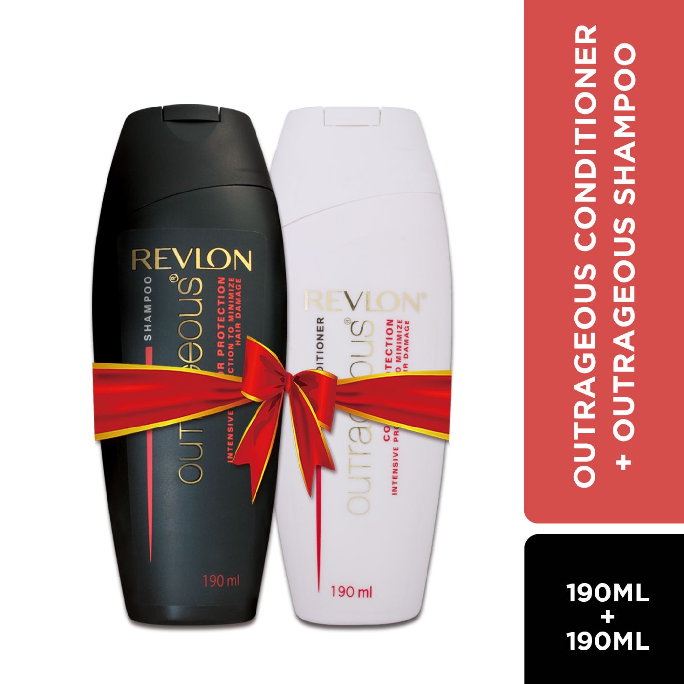 Revlon Outrageous Conditioner, 190ml + Outrageous Color protection Shampoo, 190ml